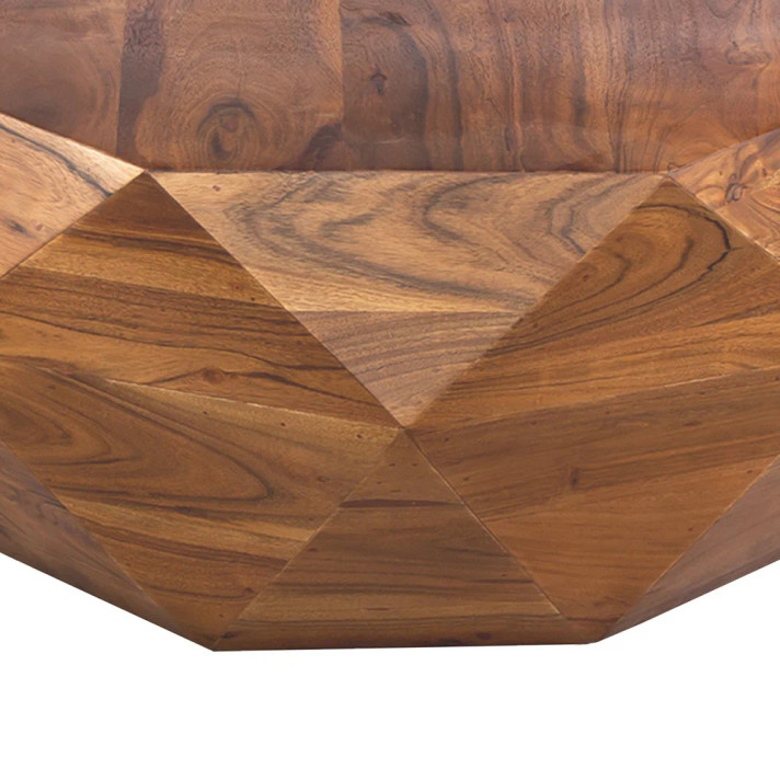 Mango Dark Wood Diamond Geometric Coffee Table