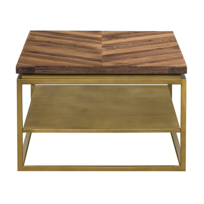 Cassidy Wood + Metal Chevron Coffee Table