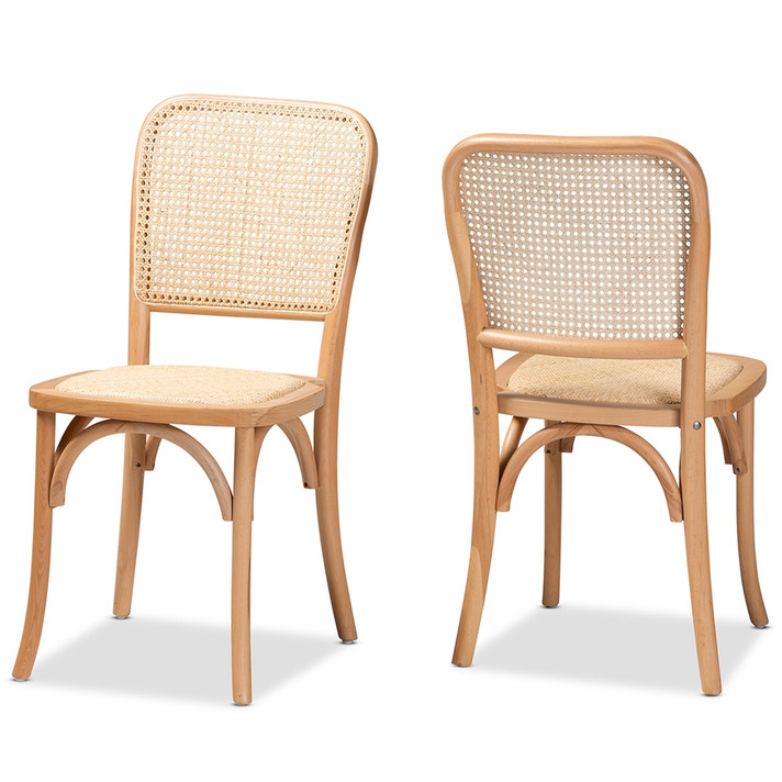 Nylah Rattan Weave Dining Chair, Set of 2