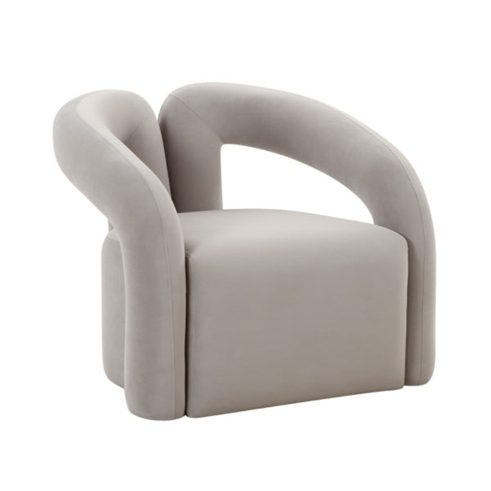 Jenn Gray Velvet Accent Chair