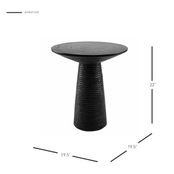 Duran Trembesi Side Table, Black