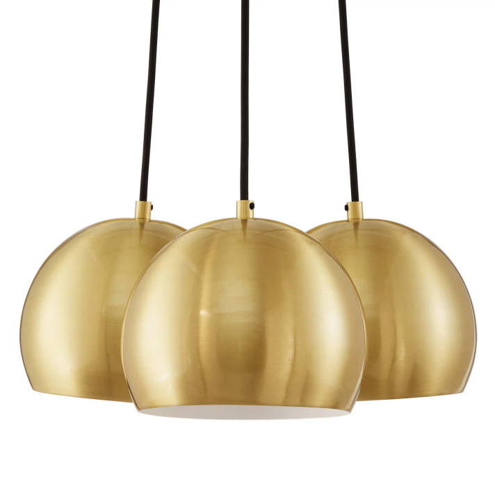 Ciao 3-Light Metal Pendant, Brass