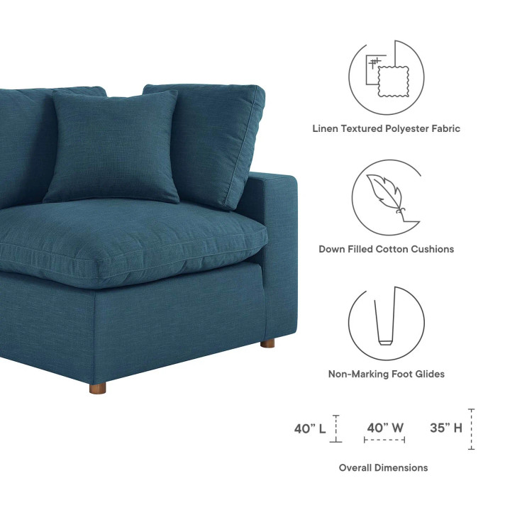 Crux Movie Night Sofa Sectional, Azure