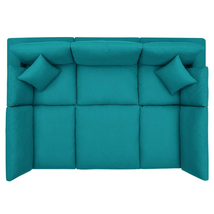 Crux Movie Night Sofa Sectional, Teal