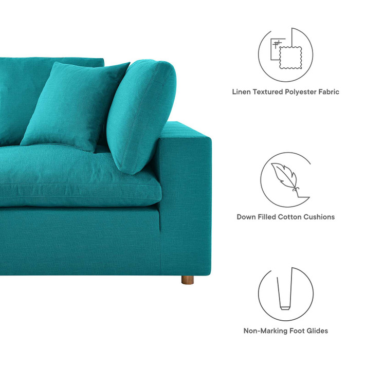 Crux Movie Night Sofa Sectional, Teal