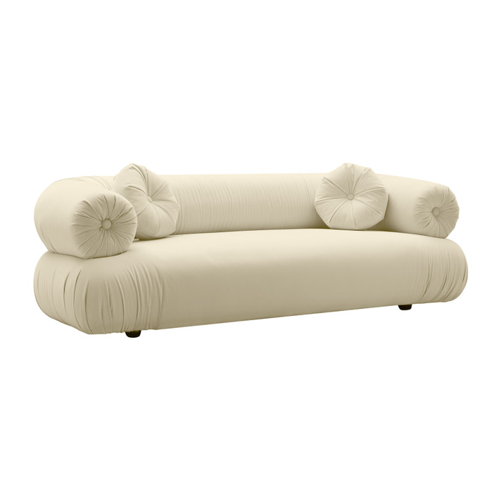 Macarena Cream Velvet Sofa