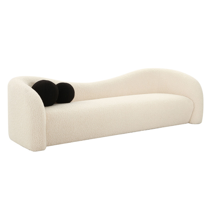 Leone Beige Faux Shearling Sofa