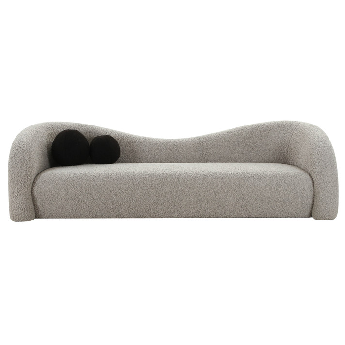 Leone Grey Faux Shearling Sofa