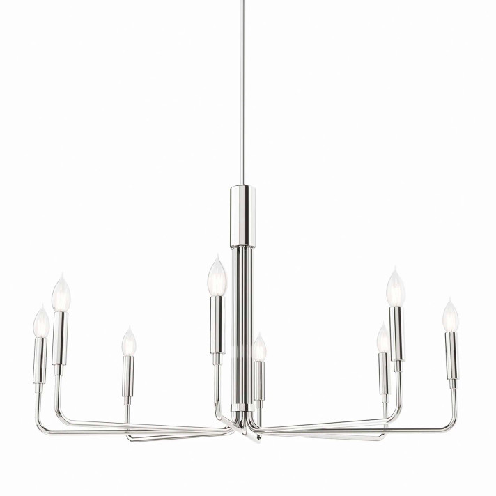 Theckler 8-Light Chandelier, Polished Nickel