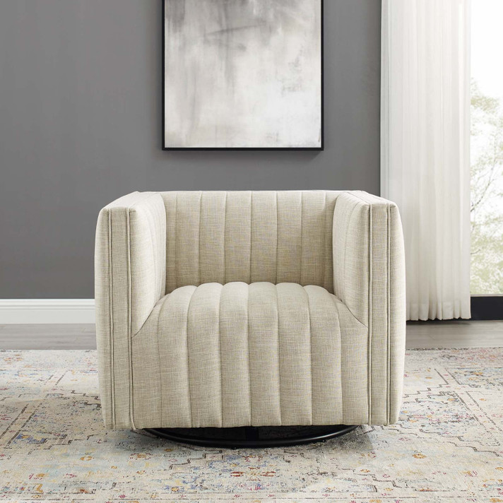 Copeland Upholstered Fabric Armchair, Beige