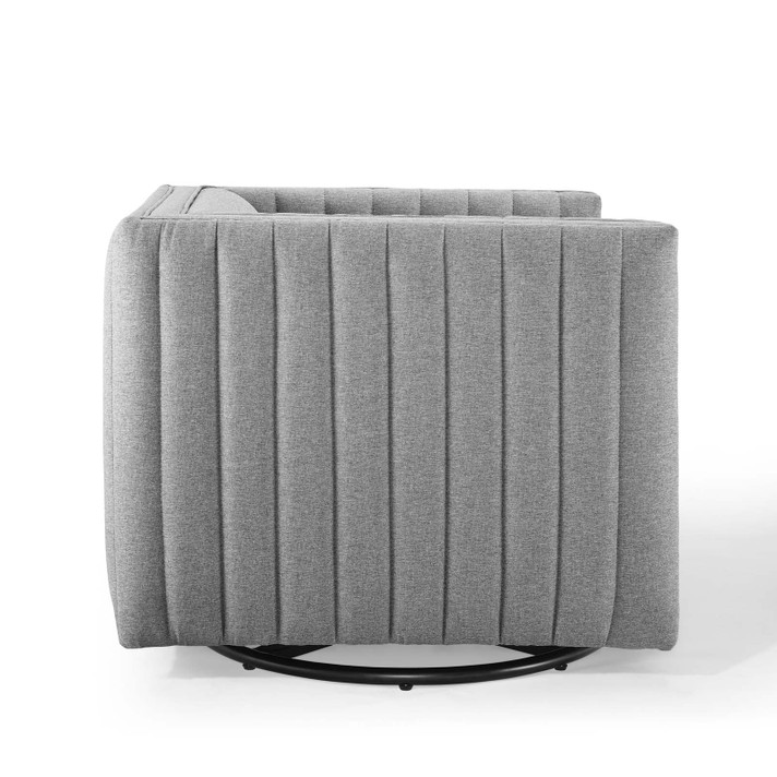 Copeland Upholstered Fabric Armchair, Light Gray