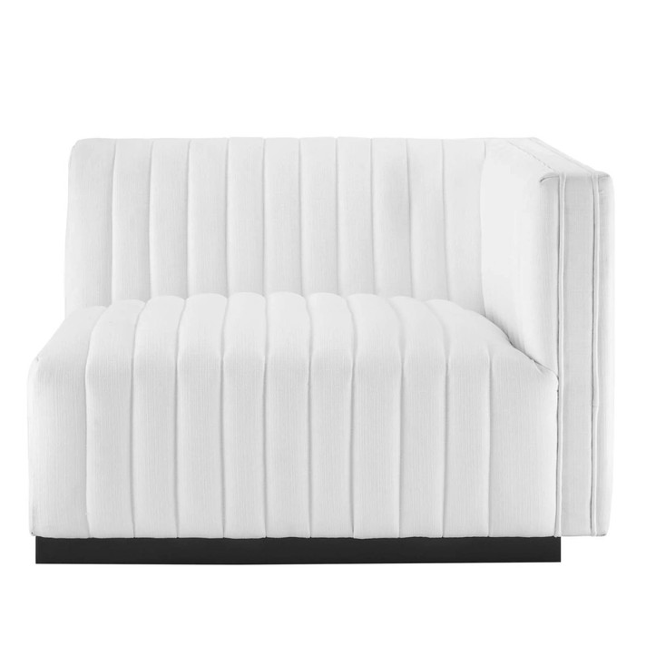 Copeland Tufted Upholstered Fabric 6-Piece U-Shaped Sectional, White