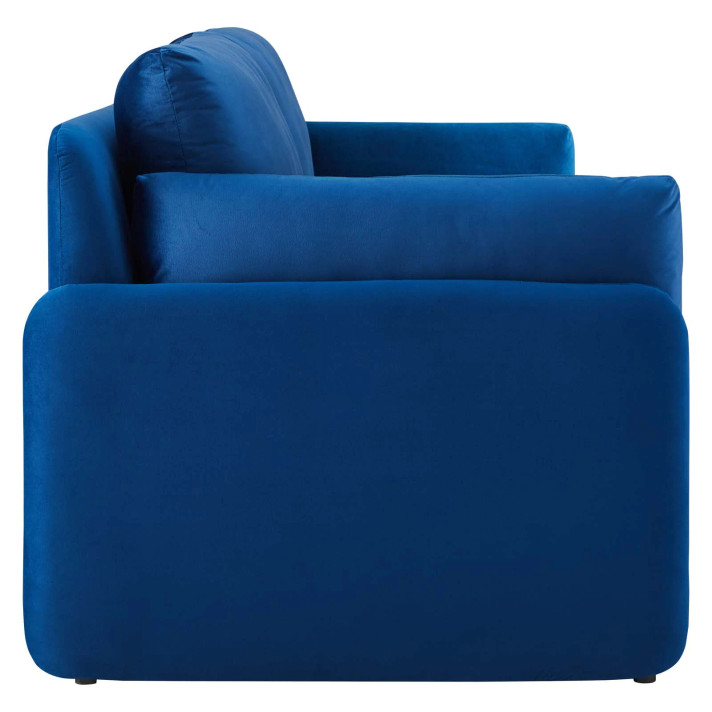 Jackie Performance Velvet Sofa, Navy