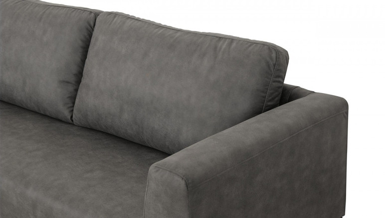 Koshy Dark Grey Fabric Sofa