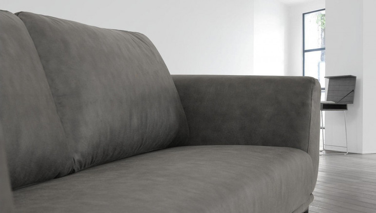 Koshy Dark Grey Fabric Sofa