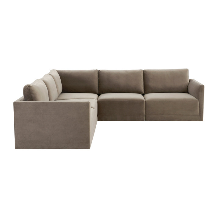 Wilson Taupe Modular 5 Piece L Sectional