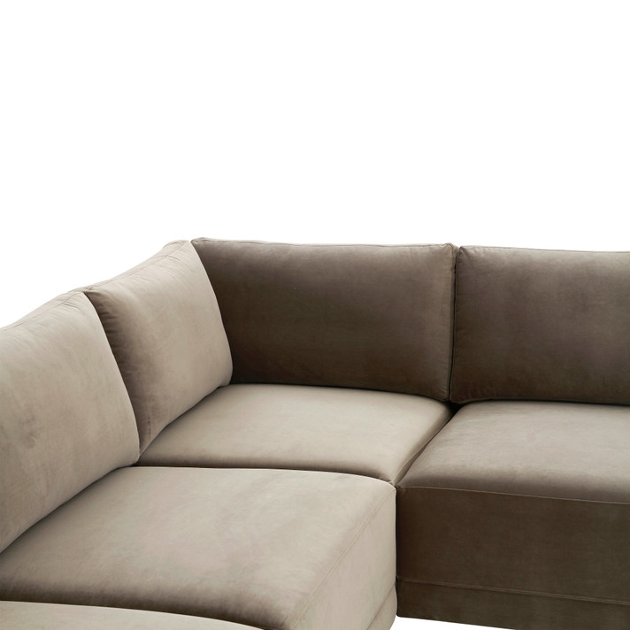 Wilson Taupe Modular 5 Piece L Sectional