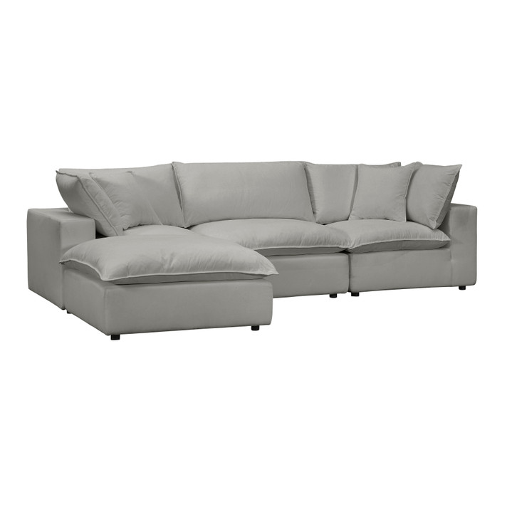 Malibu Modular 4 Piece Sectional, Slate Tweed