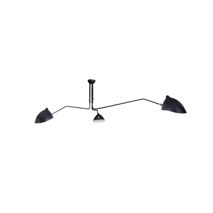 Mouille View 3-Arm Ceiling Lamp, Black