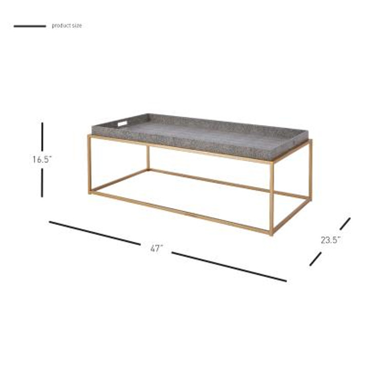 Faye Removable Tray Shagreen Coffee Table