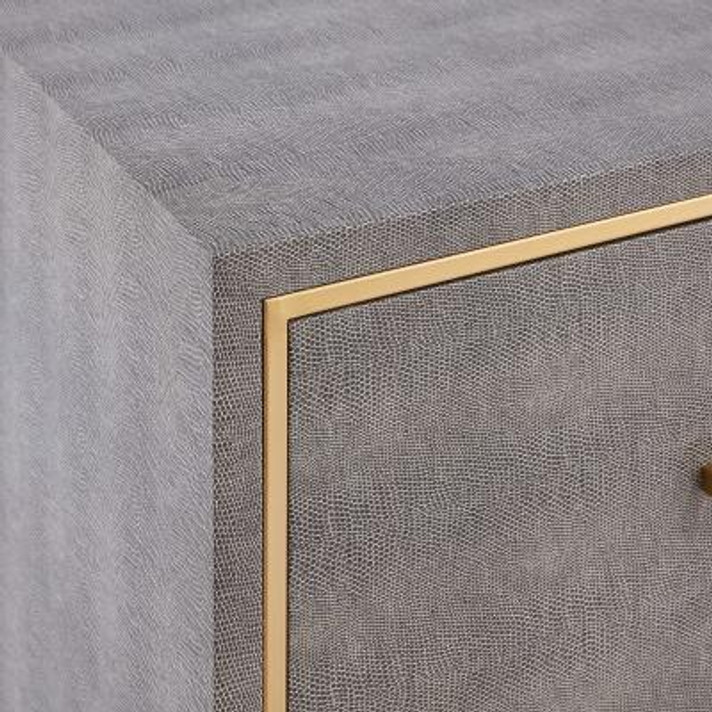 Lux Bergh 2 Drawer Shagreen Side Table