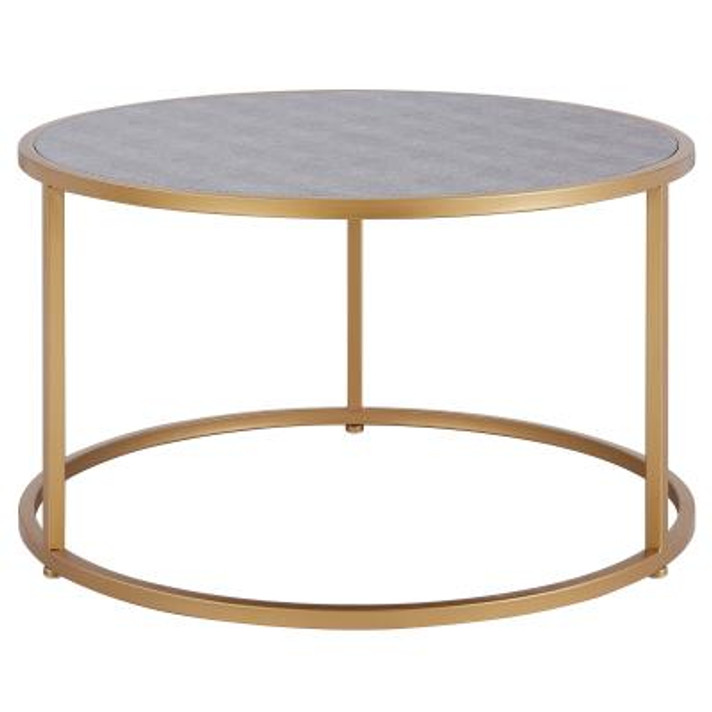 Andaz Round Shagreen Nesting Coffee Table, Set of 2