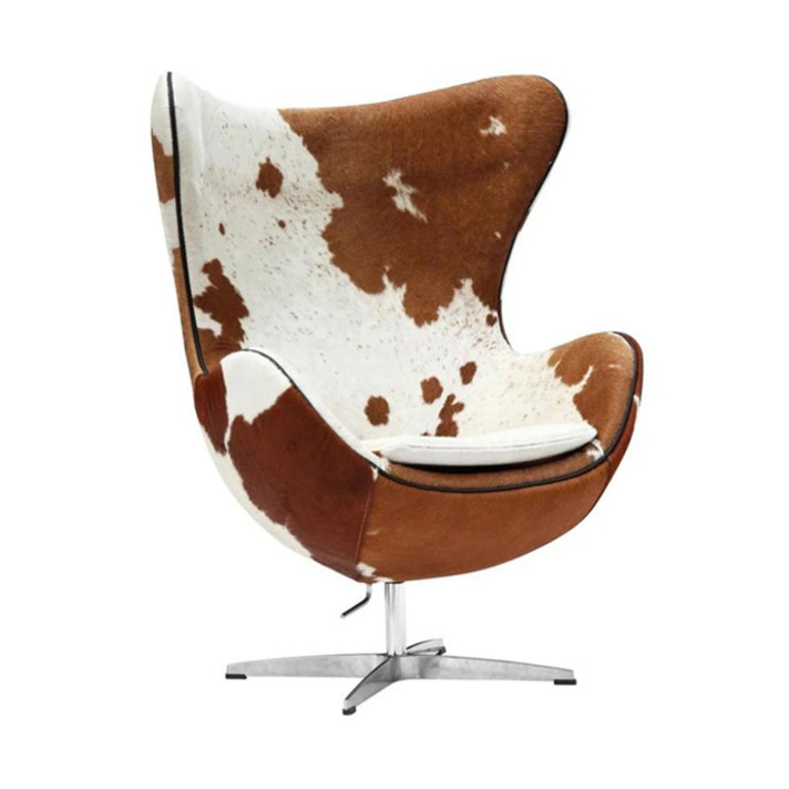 Jacobsen Pony Cowhide Lounge Chair, Brown