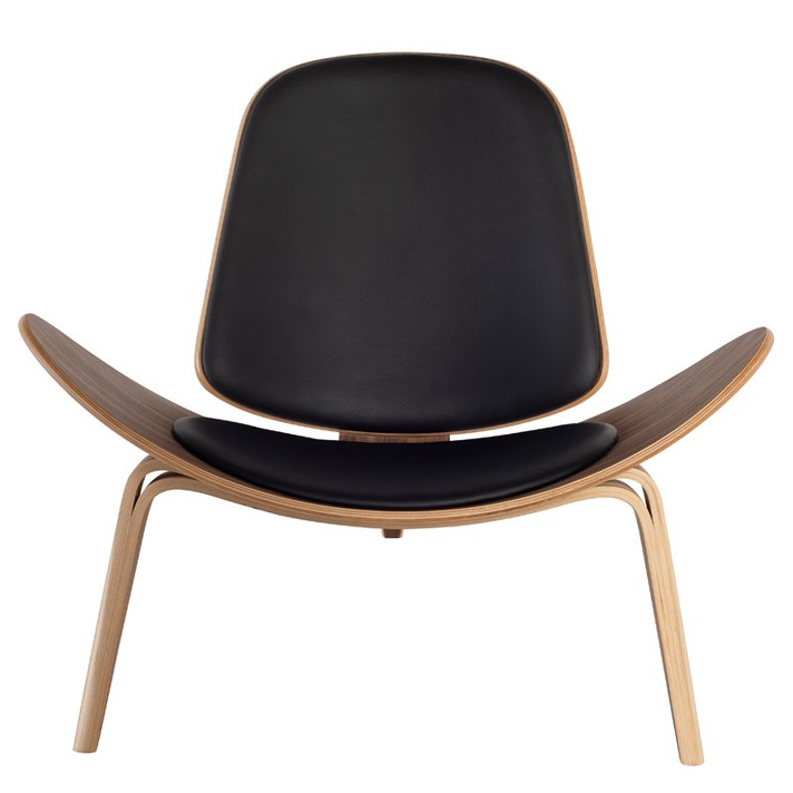 Aramis Shell Chair Black, Walnut