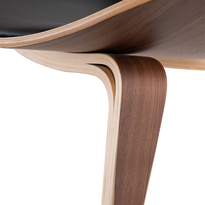 Aramis Shell Chair Black, Walnut