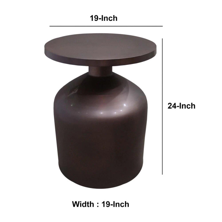 Bindi Side Table, Garnet Red