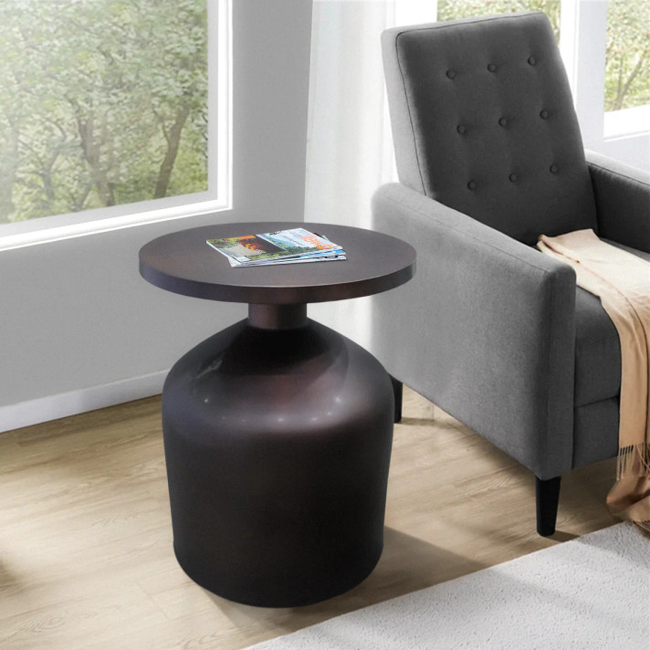 Bindi Side Table, Garnet Red