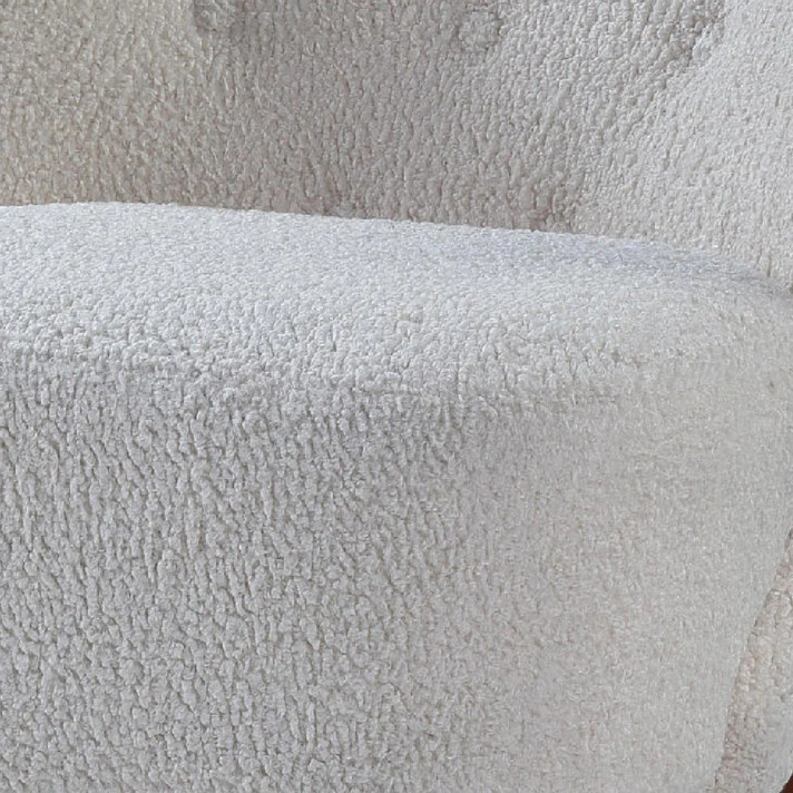 Pelican Tufted Wingback Accent Chair, White Teddy Sherpa