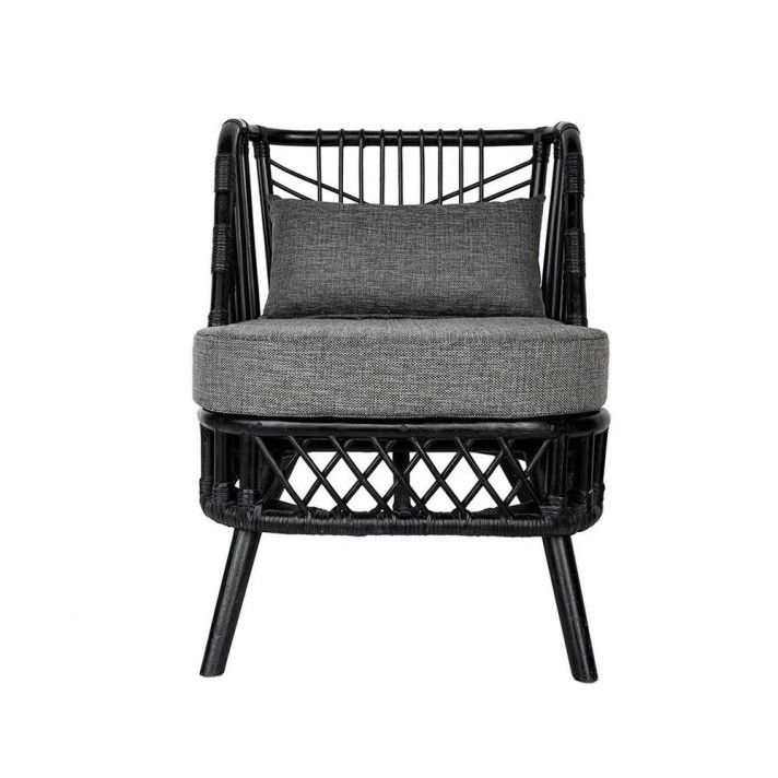Indio Accent Wicker Chair, Black
