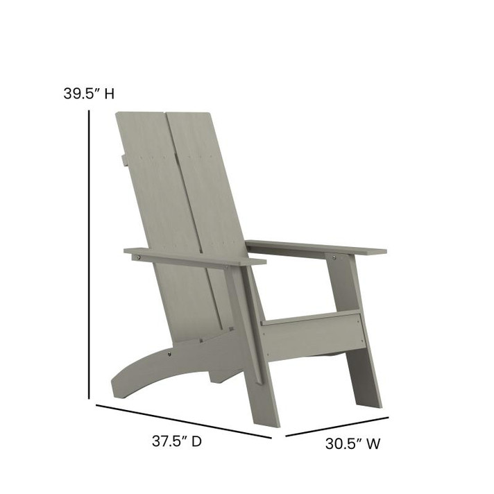 Commander All-Weather Poly Resin Wood Adirondack Chair