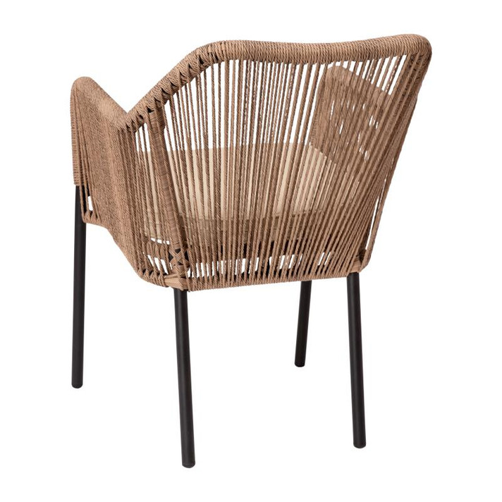 Keller Natural Woven Stacking Chairs, Set of 2