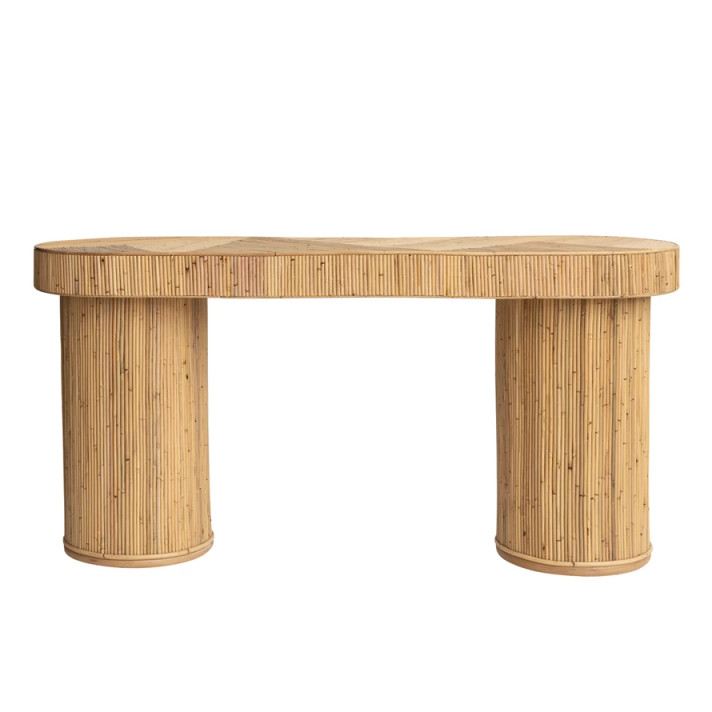 Claiborne Handmade Rattan Console Table, Natural