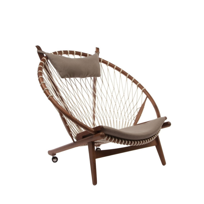 Hoop Chair American Walnut, Gray Fabric