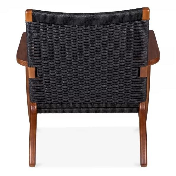 CH25 Lounge Chair Walnut, Black
