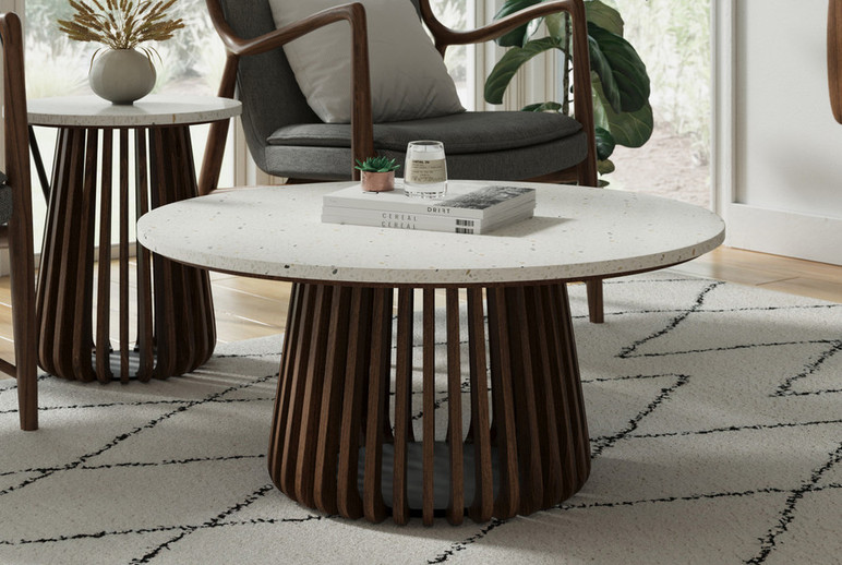 Idris Round Terrazzo Coffee Table