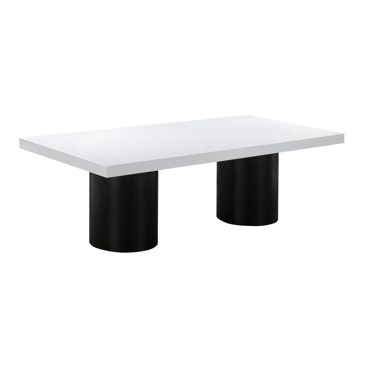 Novella White Lacquer Dining Table