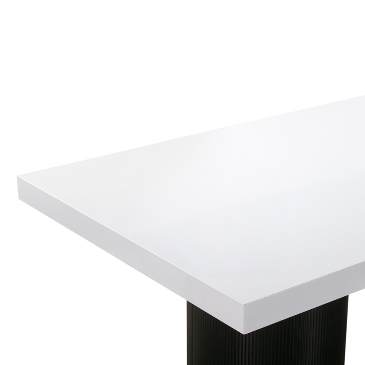 Novella White Lacquer Dining Table