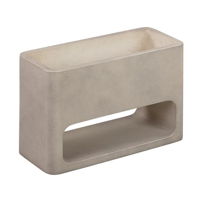 Gladstone Planter, White Concrete