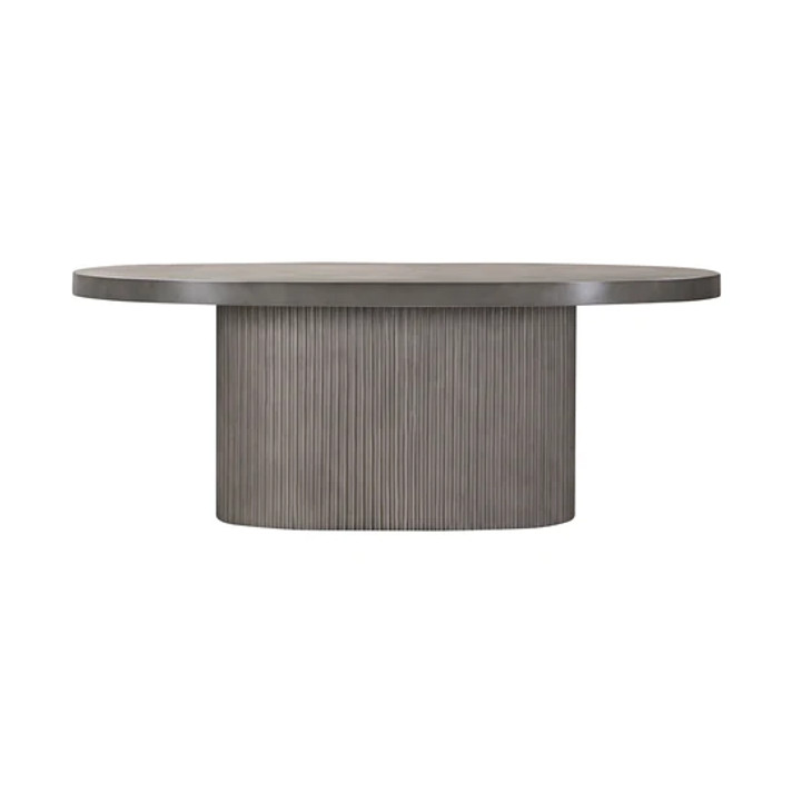 Glacier Oval Grey  Concrete Dining Table