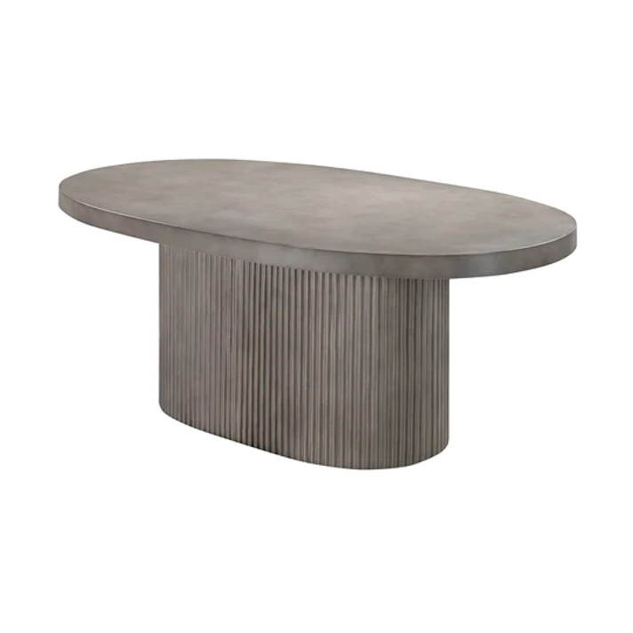 Glacier Oval Grey  Concrete Dining Table
