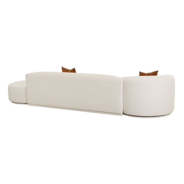 Mackie Cream Boucle 3-Piece Chaise Modular Sofa