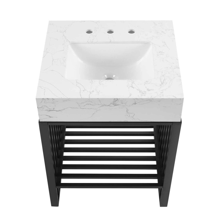 Gridiron 24" Bathroom Vanity, Black