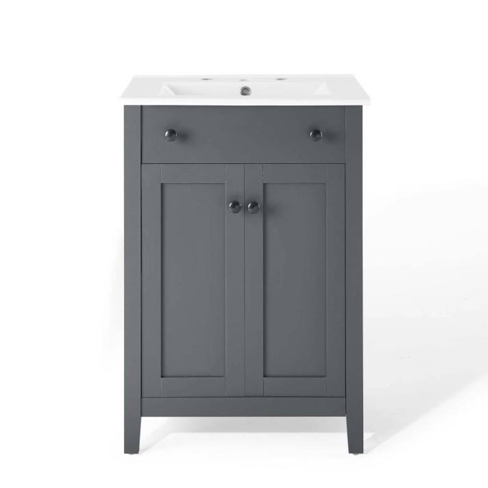 Morningside 24" Bathroom Vanity, Gray and White