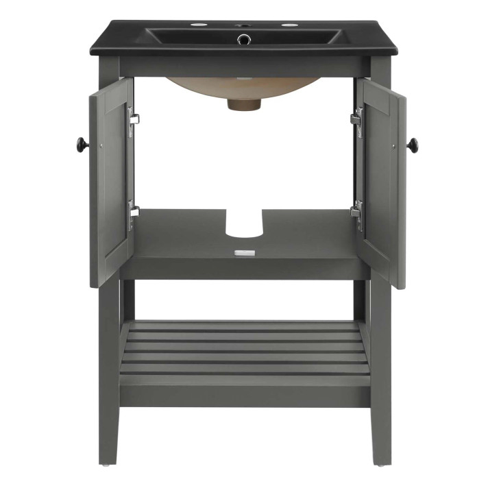 Esteem 24" Bathroom Vanity, Gray and Black