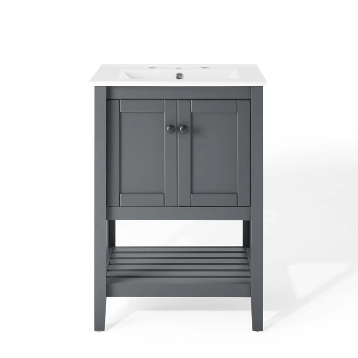 Esteem 24" Bathroom Vanity, Gray and White