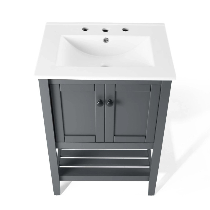 Esteem 24" Bathroom Vanity, Gray and White